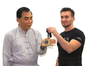 Grandmaster Jim Fung and Guinness World Record Holder, Robert Ardito, in 2005.