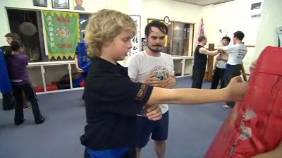 Instructor Max teaches the Wing Chun straight punch