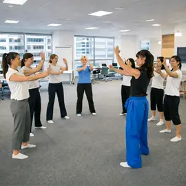 Corporate team attending a workshop in an office environment