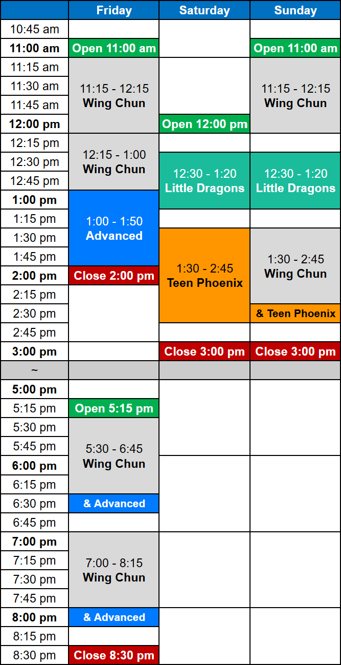 Sydney (Pitt St) Timetable